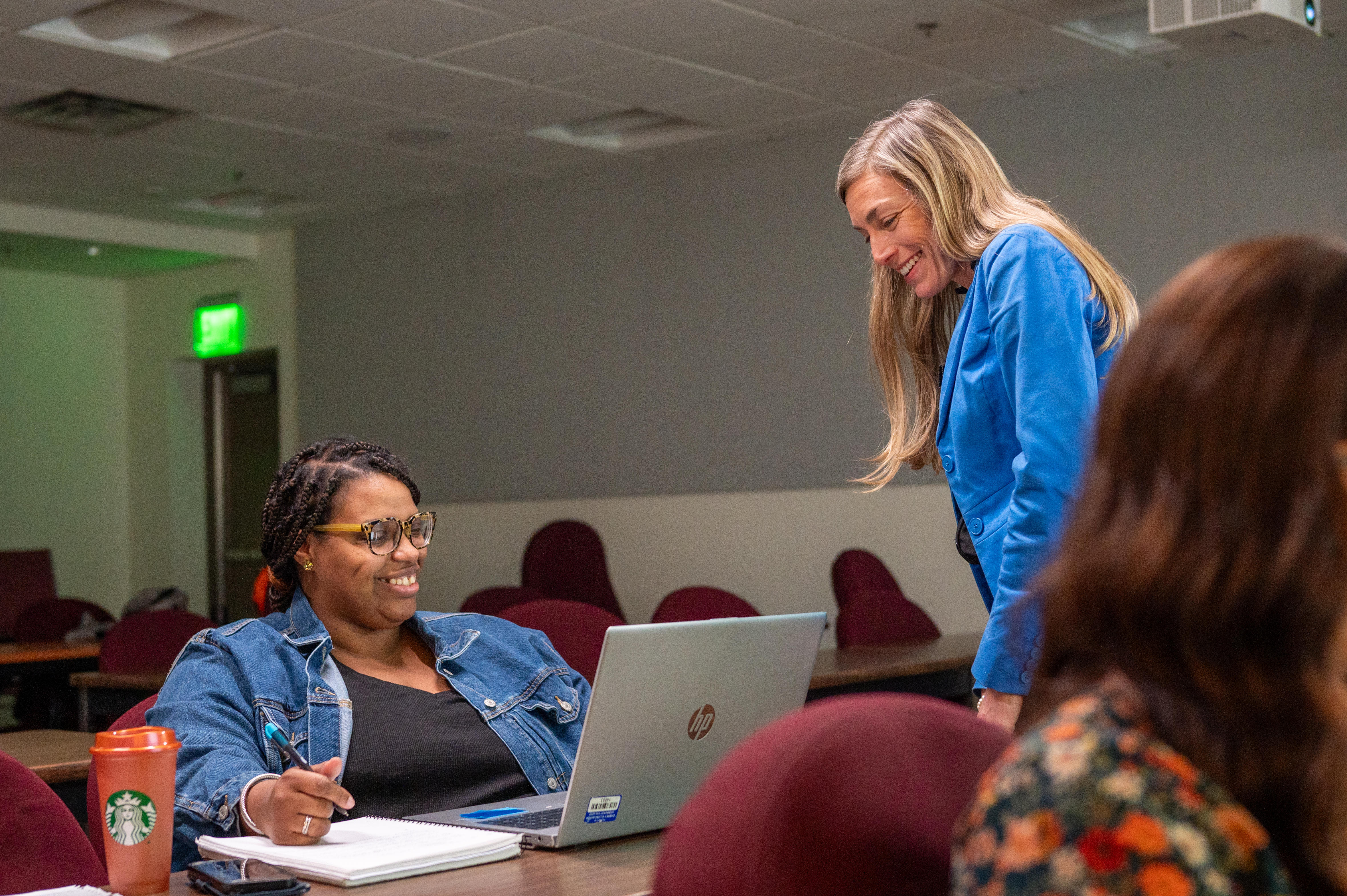 Rachael Thompson teaches a student. 